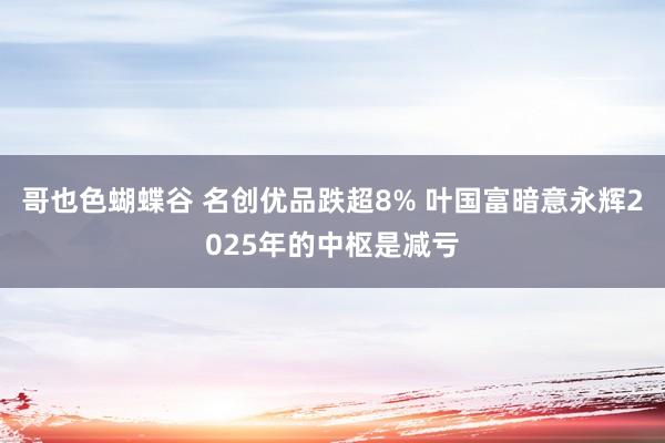 哥也色蝴蝶谷 名创优品跌超8% 叶国富暗意永辉2025年的中枢是减亏